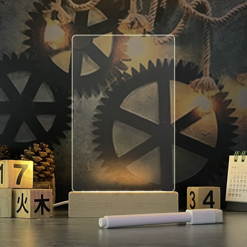 LED-Notiztafel – USB-Licht-Nachrichtenlampe mit Stift